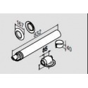 TERMINAL HORIZONTAL BULEX AVEC COUDE PP/ALU 60/100  0010031041