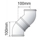 COUDE VENTOUSE BULEX ALU/ALU 45° 60/100  0020199404