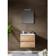 ENSEMBLE NEW ICE WAVE CHENE 60CM MIROIR AVEC ECLAIRAGE