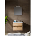 ENSEMBLE NEW ICE WAVE CHENE 60CM MIROIR AVEC ECLAIRAGE